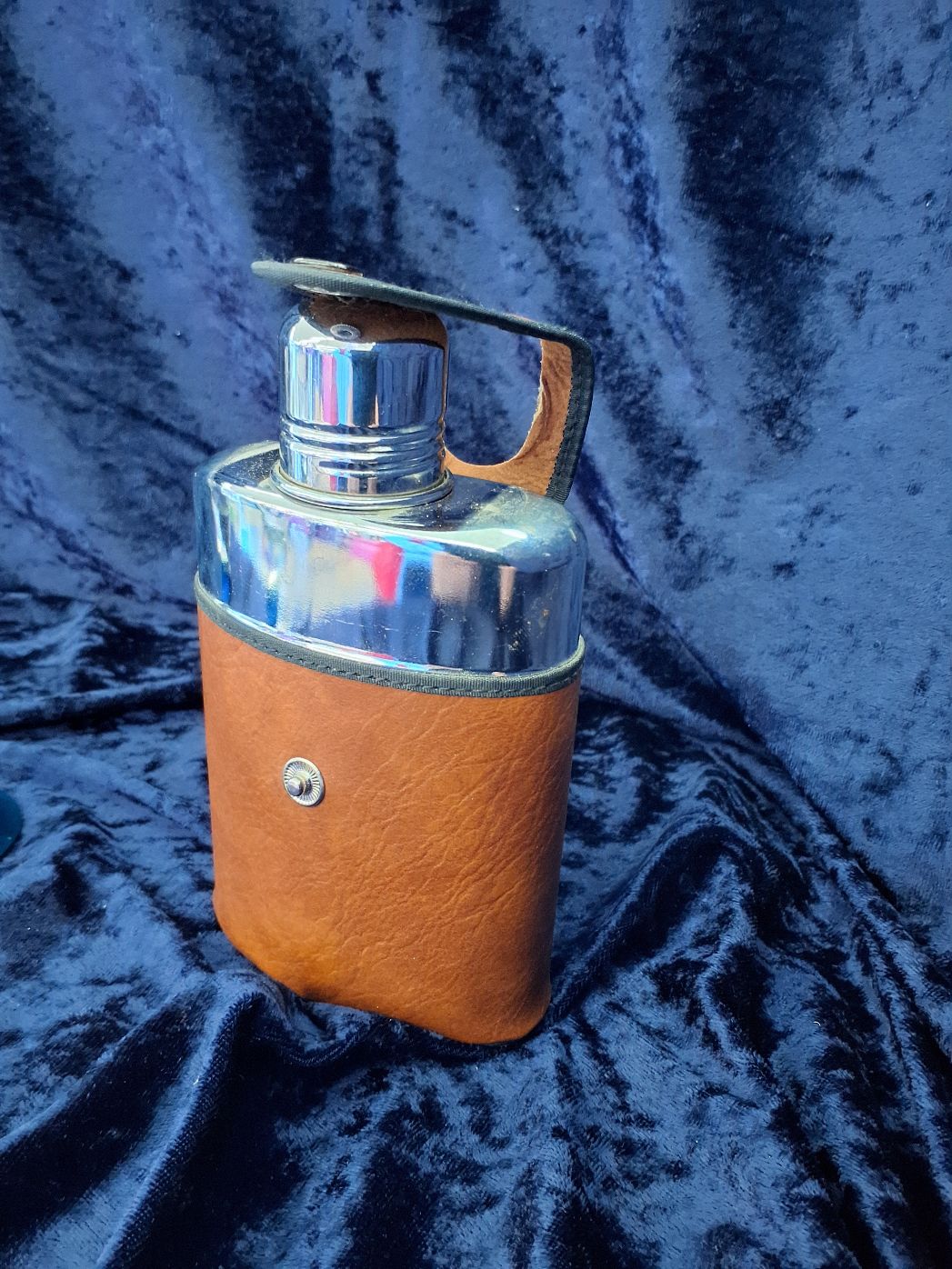 Lommelærke i læder etui og 2 glas